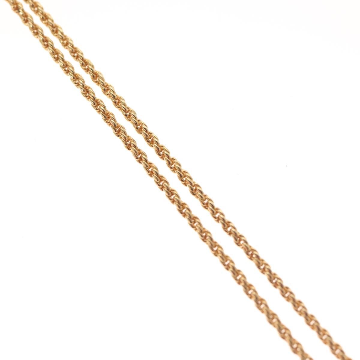 Christian Dior Vintage CD Round Pendant Necklace Metal, GOLD, METAL, Necklace