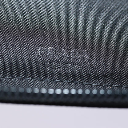 Prada MiniDisc pouch Nylon, BLACK, NYLON, Clutche & pouche