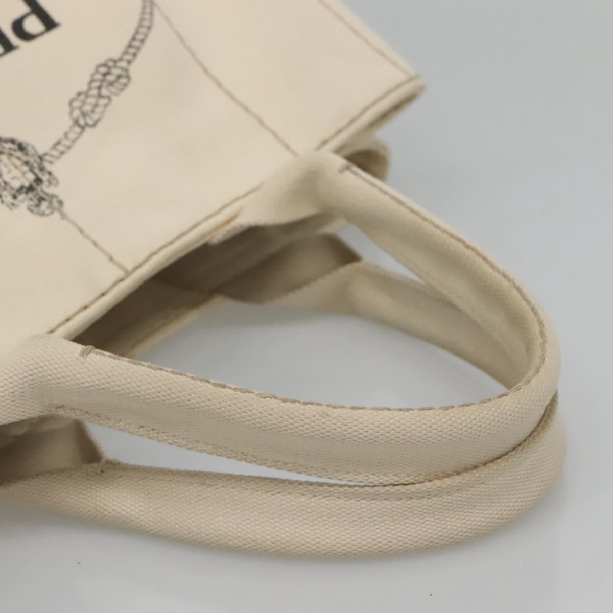Prada Canapa Tote Canvas, White, Canvas, Tote Bag