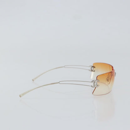Chanel Logo CC Sunglasses Metal, SILVER, METAL, Sunglasse