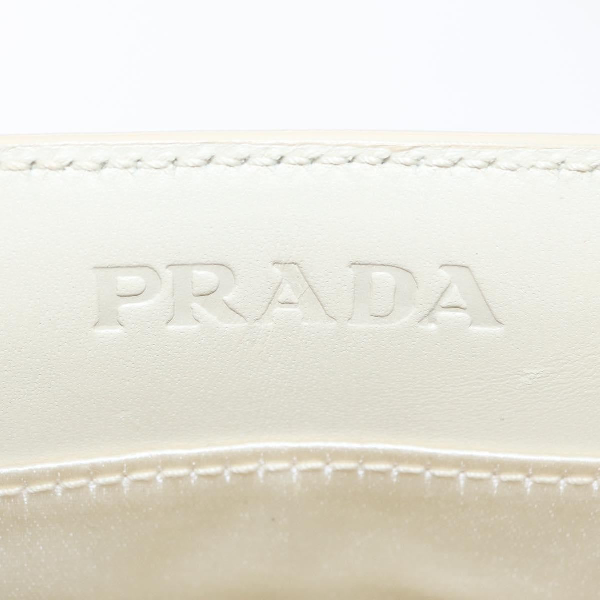 Prada Vintage Tote Leather, WHITE, LEATHER, Handbag