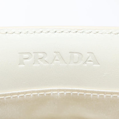 Prada Vintage Tote Leather, WHITE, LEATHER, Handbag