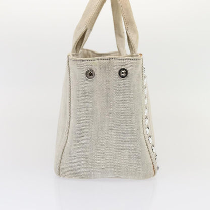 Prada Canapa Tote Rhinestone Embellished Canvas, GRAY, CANVAS, Tote bag