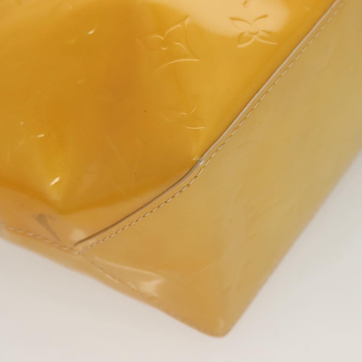 Louis Vuitton Reade Handbag Monogram Vernis, Yellow, Patent Leather, Handbag
