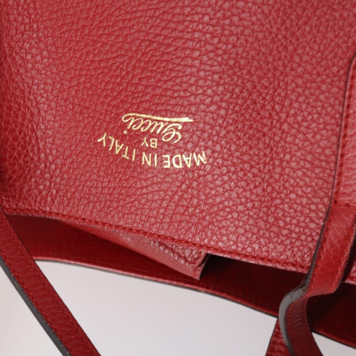 Gucci Swing Tote Leather, RED, LEATHER, Tote bag