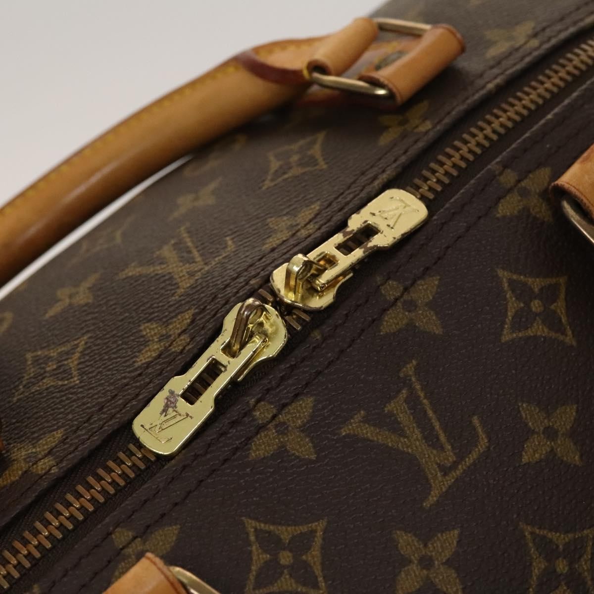 Louis Vuitton Keepall Bag Monogram Canvas, BROWN, CANVAS, Travel bag