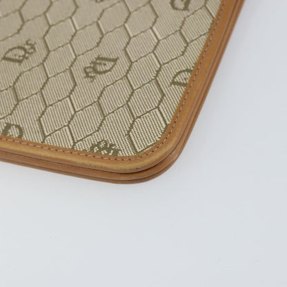 Christian Dior Vintage honeycomb clutch Canvas, BEIGE, CANVAS, Clutche & pouche