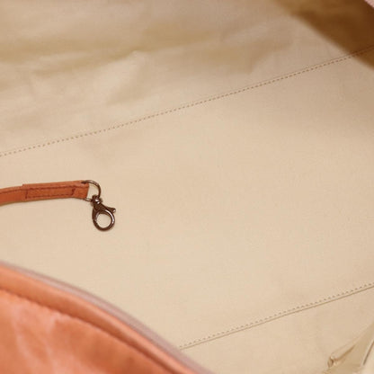 Chanel Cloudy Bundle Bowler Bag Quilted Lambskin, BROWN, LEATHER, Handbag