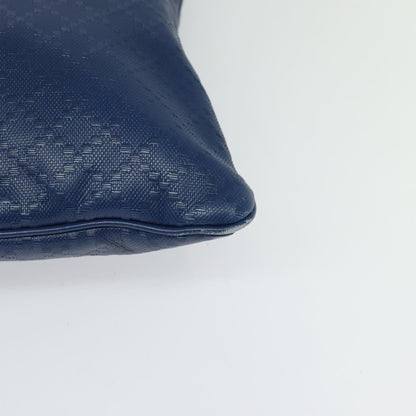 Gucci Zip Top Messenger Bag Diamante Leather, BLUE, LEATHER, Shoulder bag