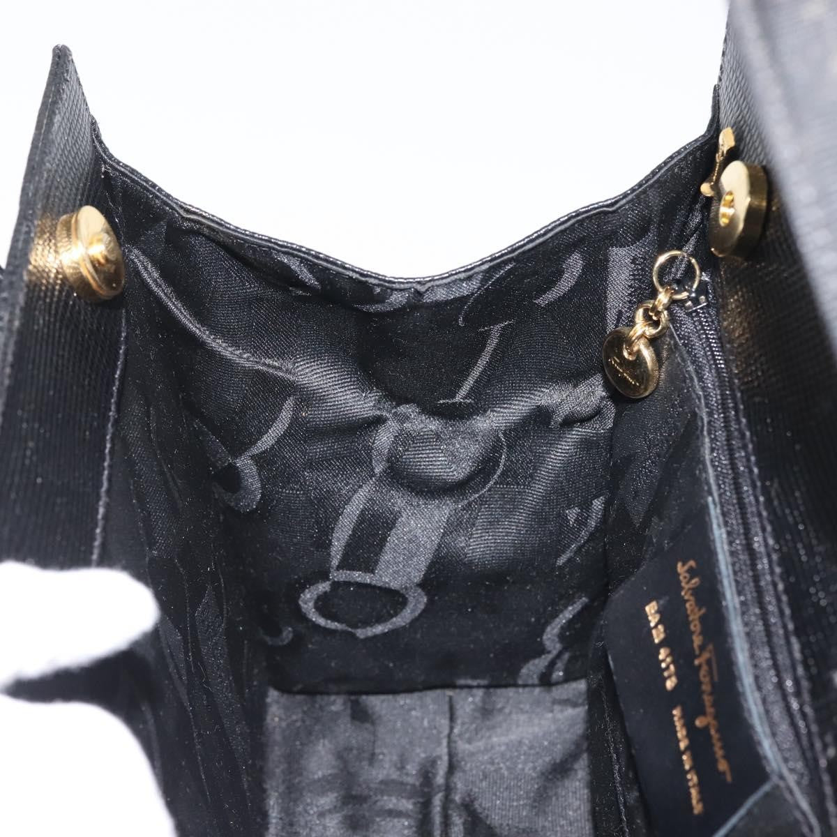 Salvatore Ferragamo Convertible Vara Bow Tote Leather, BLACK, LEATHER, Tote bag