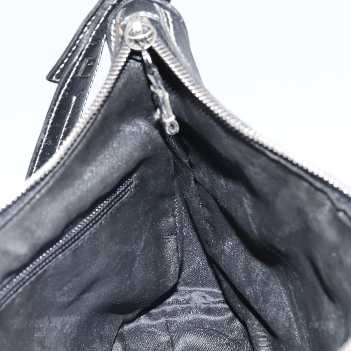 Salvatore Ferragamo Gancini Shoulder Bag Leather, BLACK, LEATHER, Shoulder bag