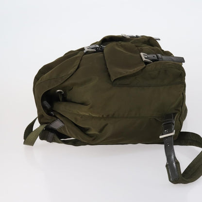 Prada Double Front Pocket Backpack Tessuto, KHAKI, NYLON, Backpack