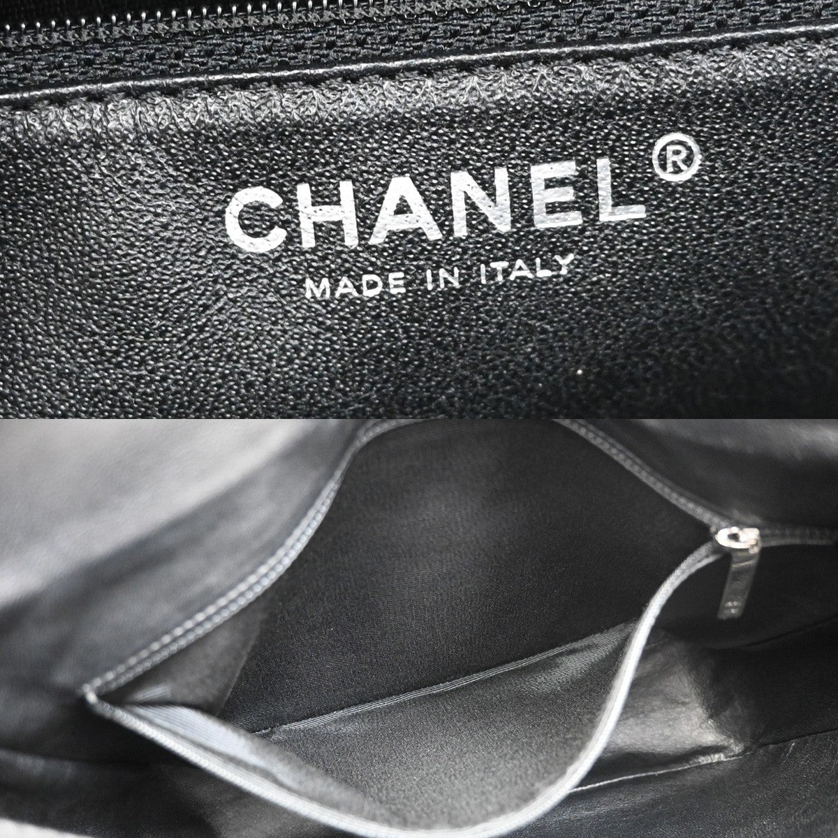 Chanel Vintage Timeless CC Adjustable Shoulder Bag Quilted Caviar, BLACK, LEATHER, Shoulder bag