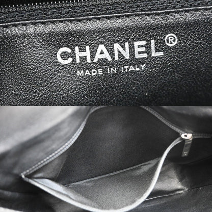 Chanel Vintage Timeless CC Adjustable Shoulder Bag Quilted Caviar, BLACK, LEATHER, Shoulder bag