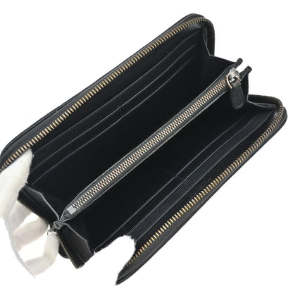 Bottega Veneta Intrecciato Long Zip  Wallet Leather, BLACK, LEATHER, Wallets