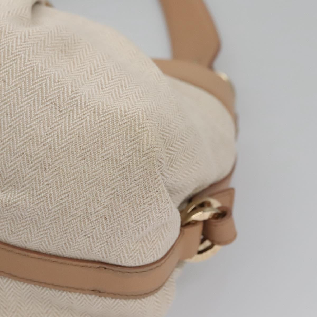 Bvlgari Chandra Hobo Canvas and Leather, BEIGE, CANVAS, Handbag