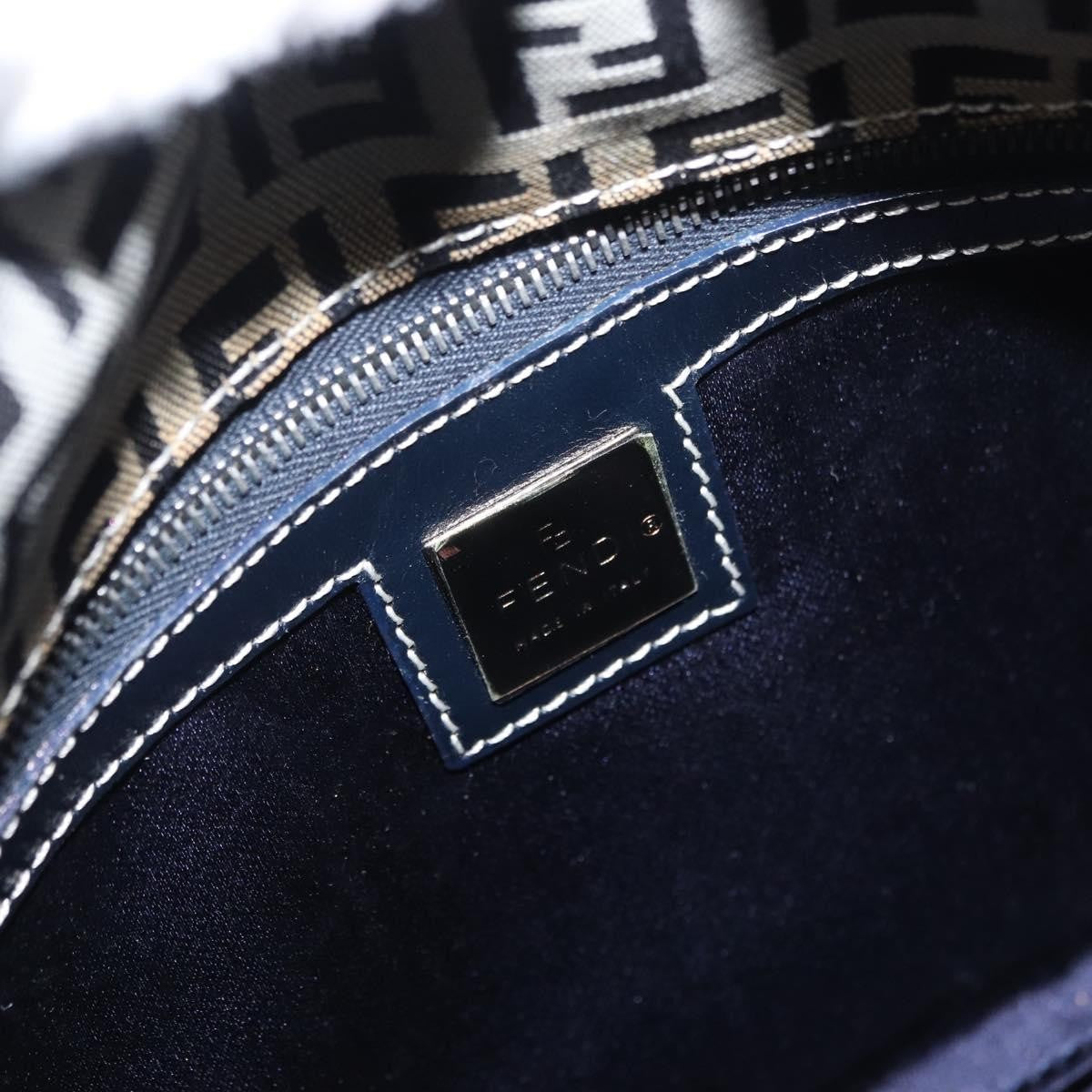 Fendi Shopping Tote Zucchino Canvas, NAVY, CANVAS, Tote bag