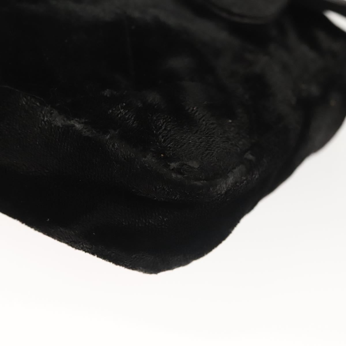 Chanel Vintage CC Flap Waist Bag Quilted Leather, BLACK, VELVET, Handbag