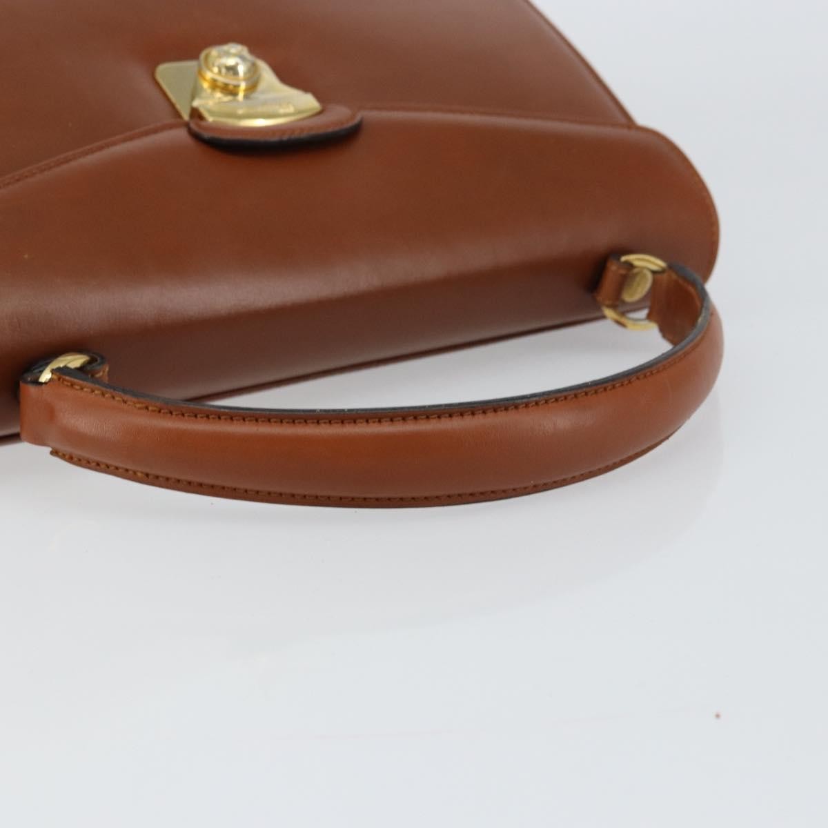 Salvatore Ferragamo Vintage Handbag Leather, BROWN, LEATHER, Handbag