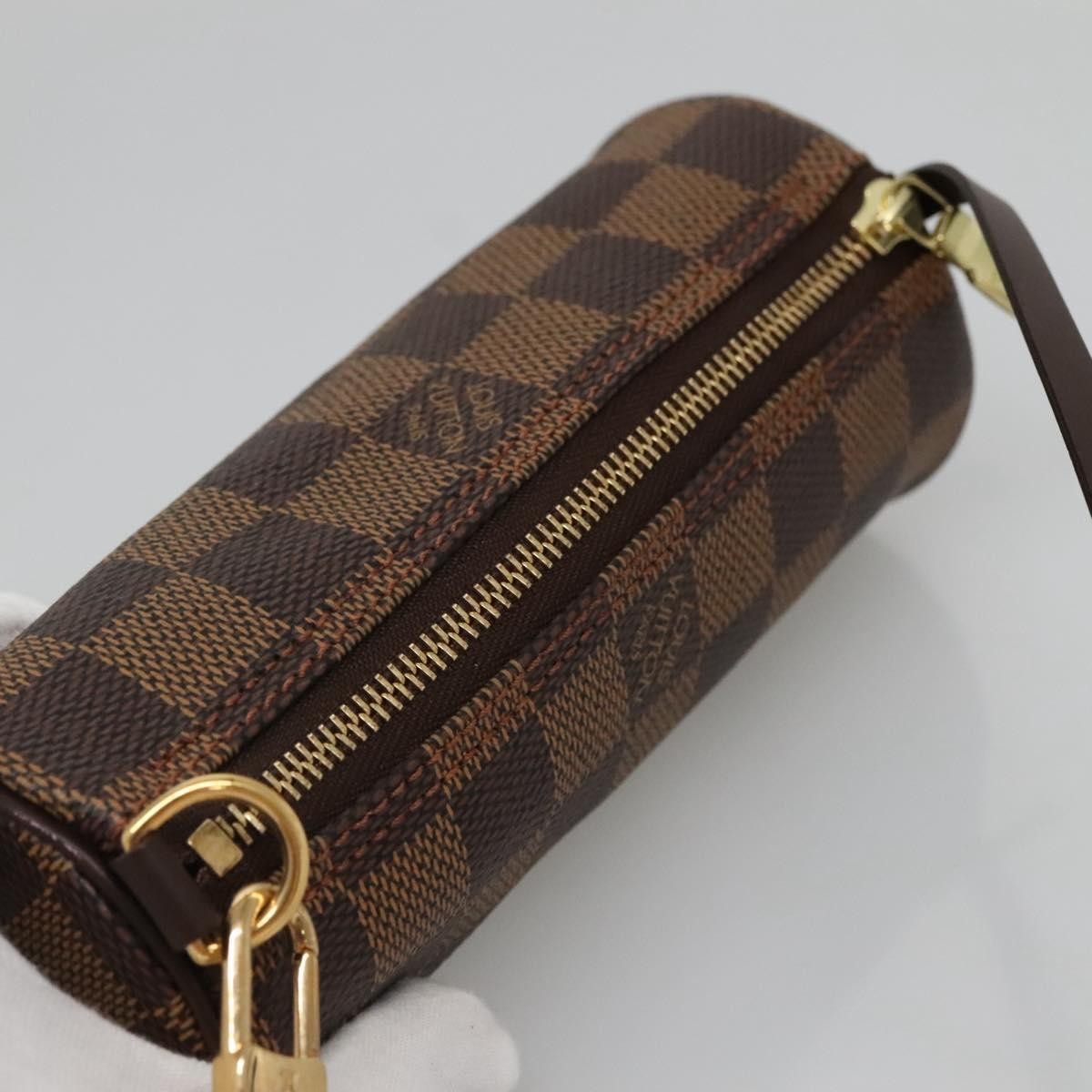Louis Vuitton Papillon Pochette Damier, BROWN, CANVAS, Handbag