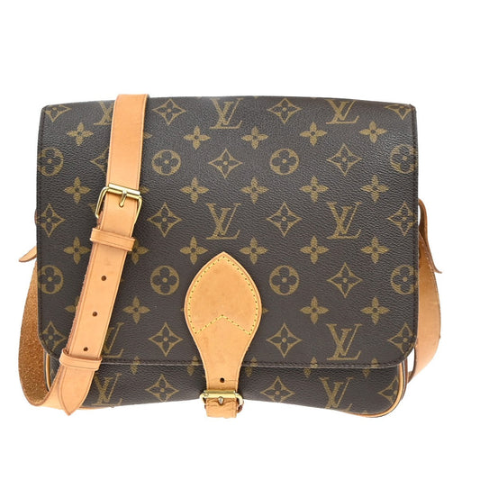 Louis Vuitton Cartouchiere Handbag Monogram Canvas, BROWN, CANVAS, Shoulder bag