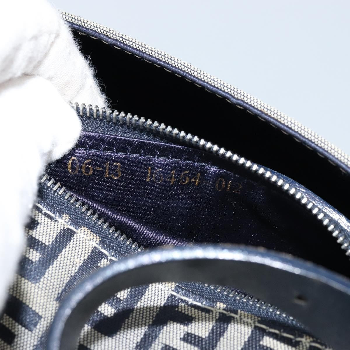Fendi Mamma Baguette Shoulder Bag Canvas, NAVY, CANVAS, Shoulder bag