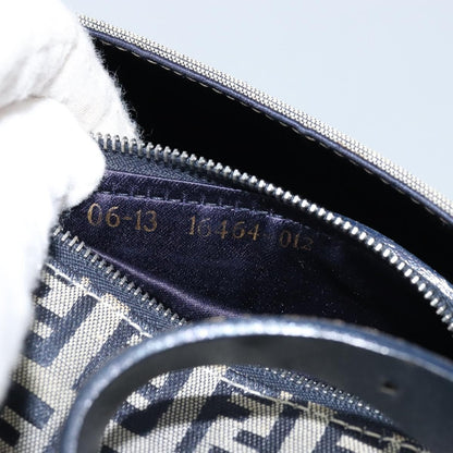 Fendi Mamma Baguette Shoulder Bag Canvas, NAVY, CANVAS, Shoulder bag