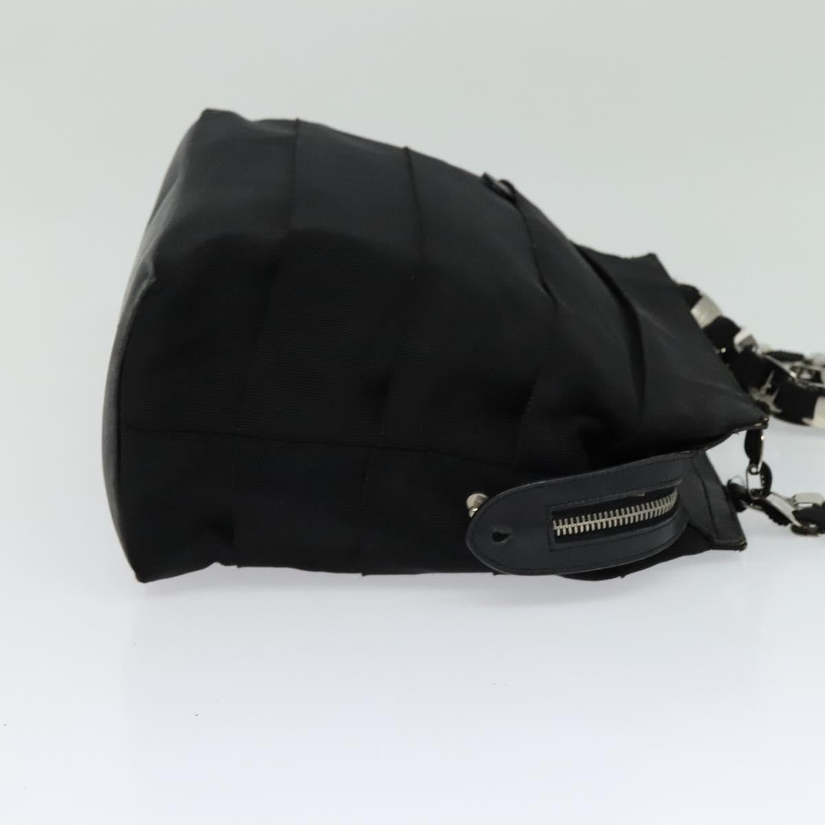 Salvatore Ferragamo Vala Shoulder Bag Canvas, BLACK, CANVAS, Shoulder bag