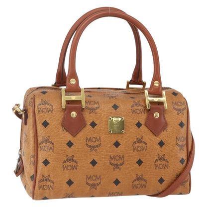MCM Visetos logogramme Handbag Canvas and Leather, BROWN, CANVAS, Handbag