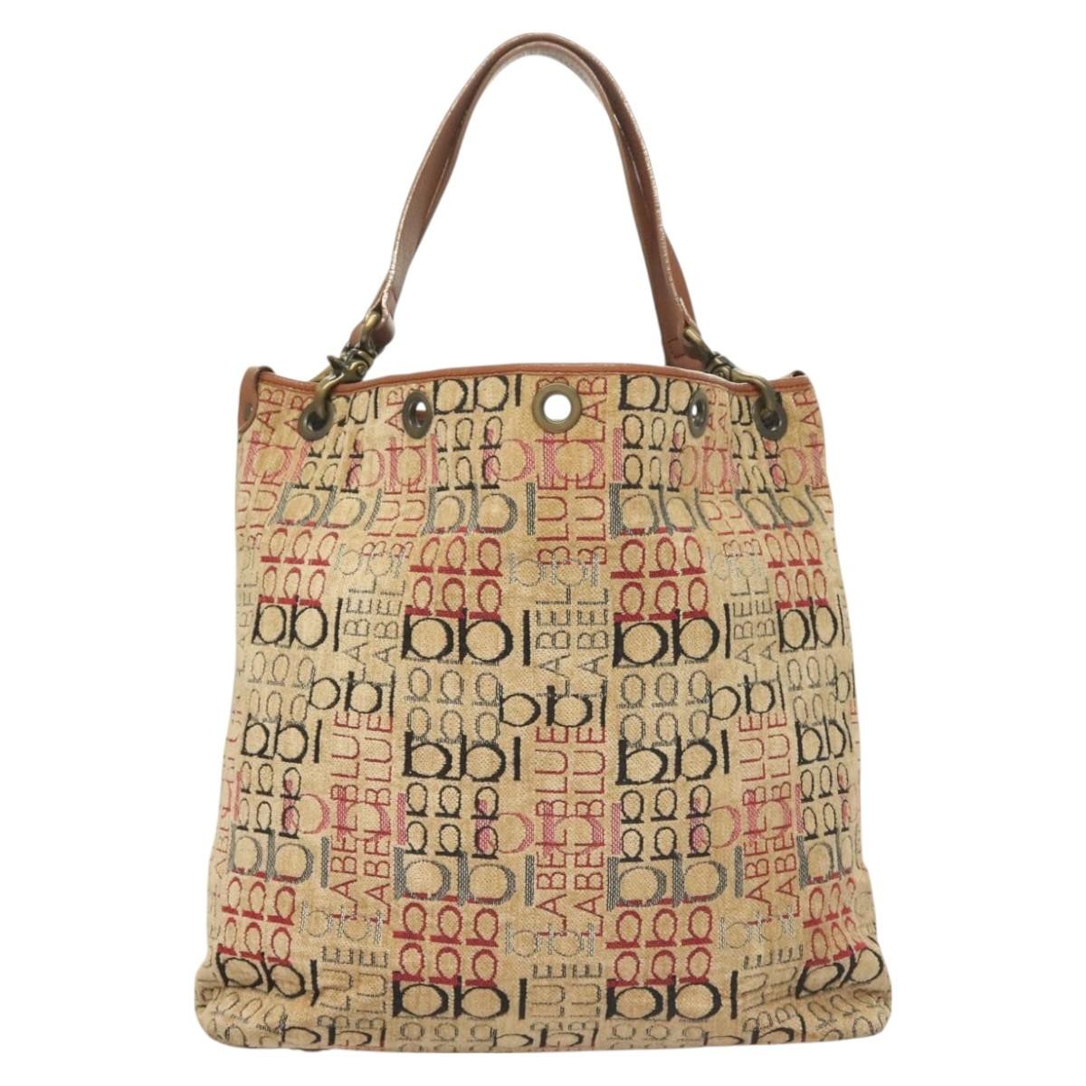 Burberry Blue Label Tote Bag Canvas, BEIGE, CANVAS, Tote bag