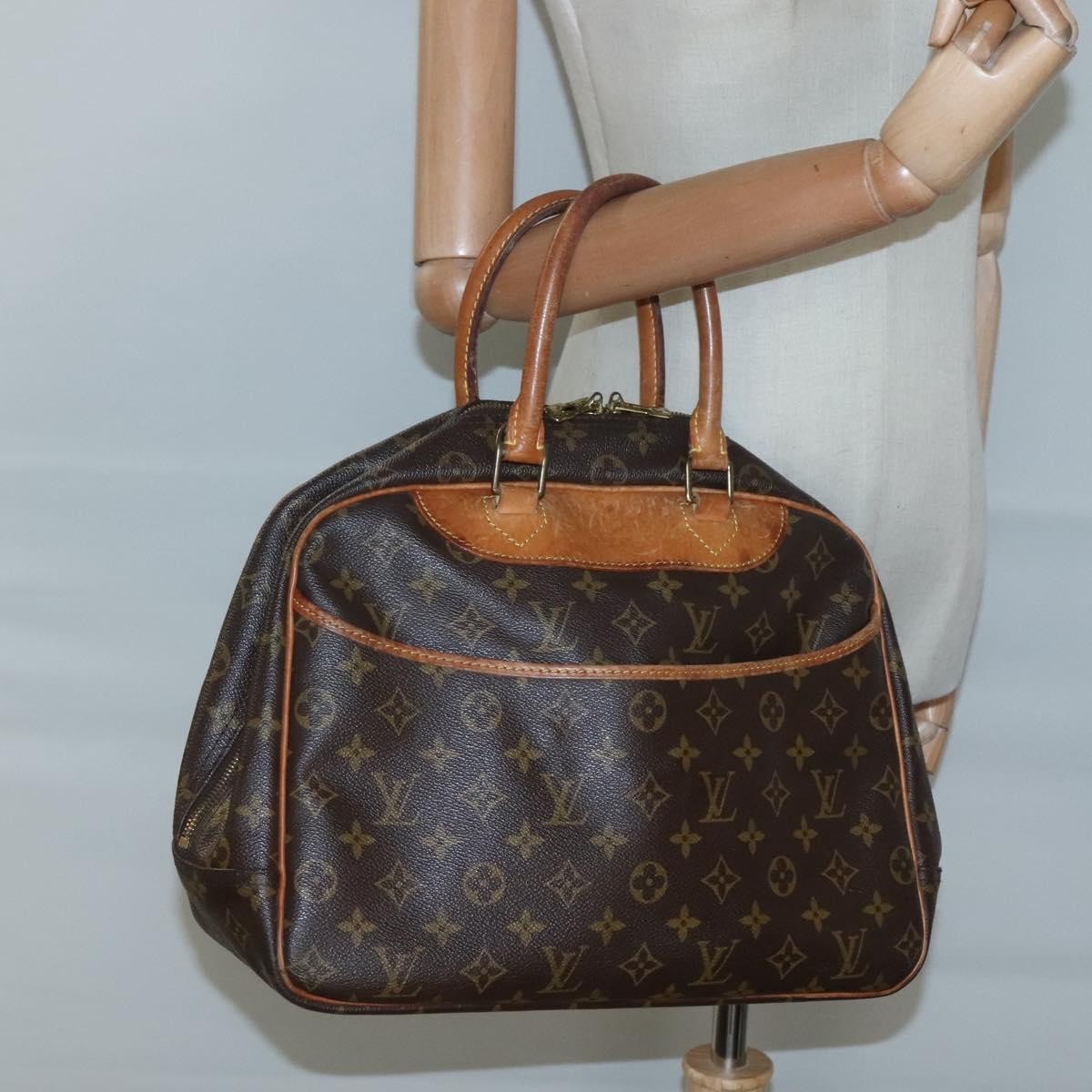 Louis Vuitton Deauville Handbag Monogram Canvas, BROWN, CANVAS, Handbag