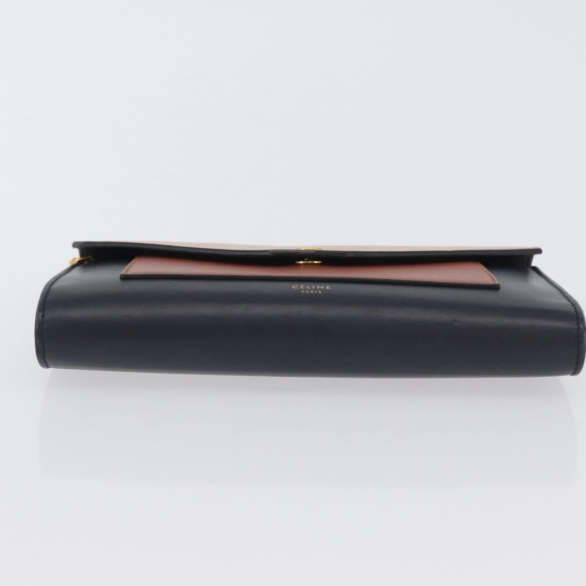 Celine Pocket Envelope Wallet on Chain Leather, MULTICOLOUR, LEATHER, Clutche & pouche