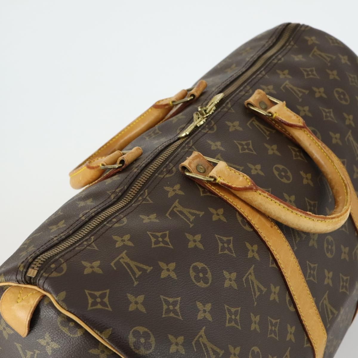Louis Vuitton Keepall Bag Monogram Canvas, BROWN, CANVAS, Travel bag