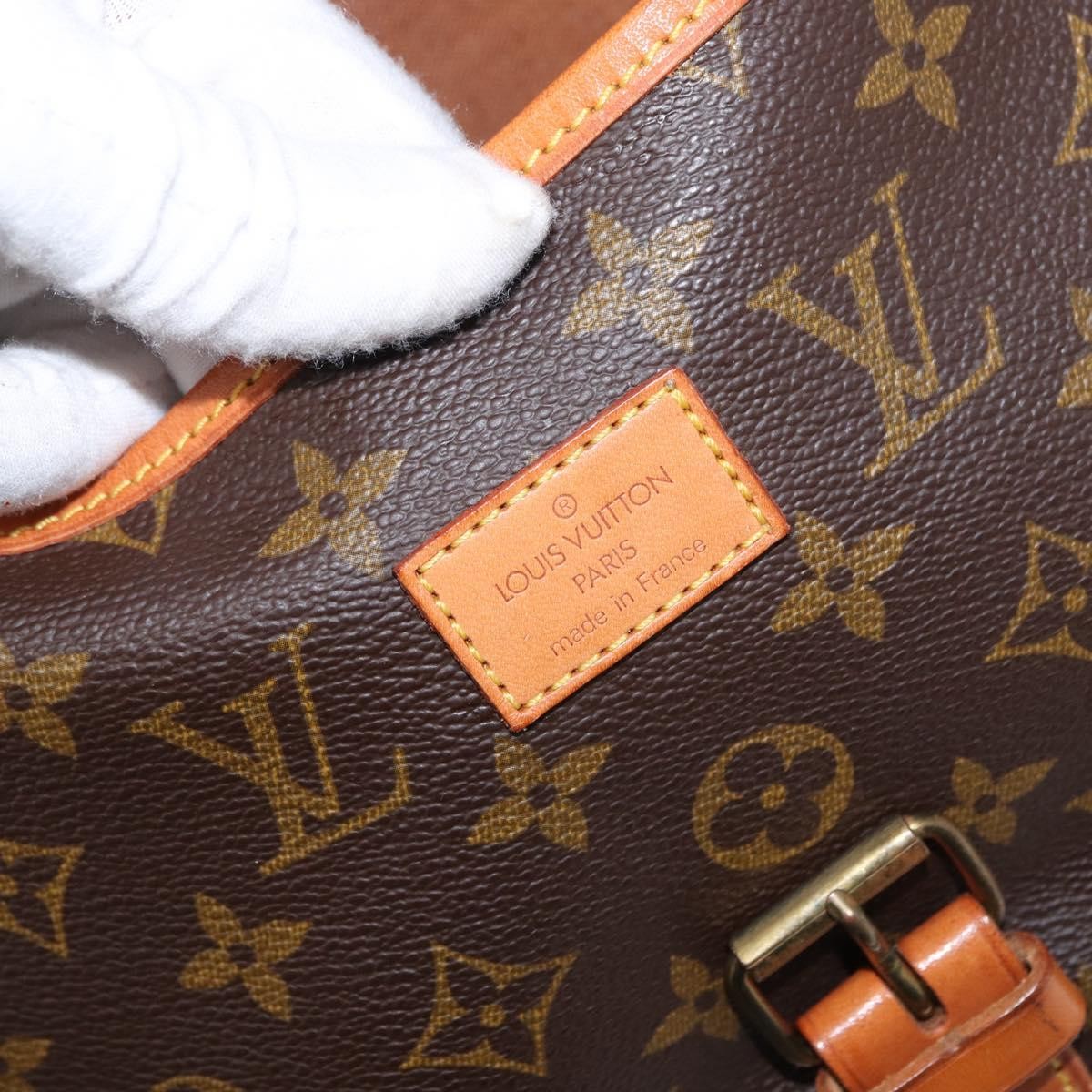 Louis Vuitton Saumur Handbag Monogram Canvas, BROWN, CANVAS, Shoulder bag