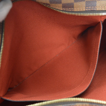 Louis Vuitton Naviglio Handbag Damier, Brown, Canvas, Shoulder Bag