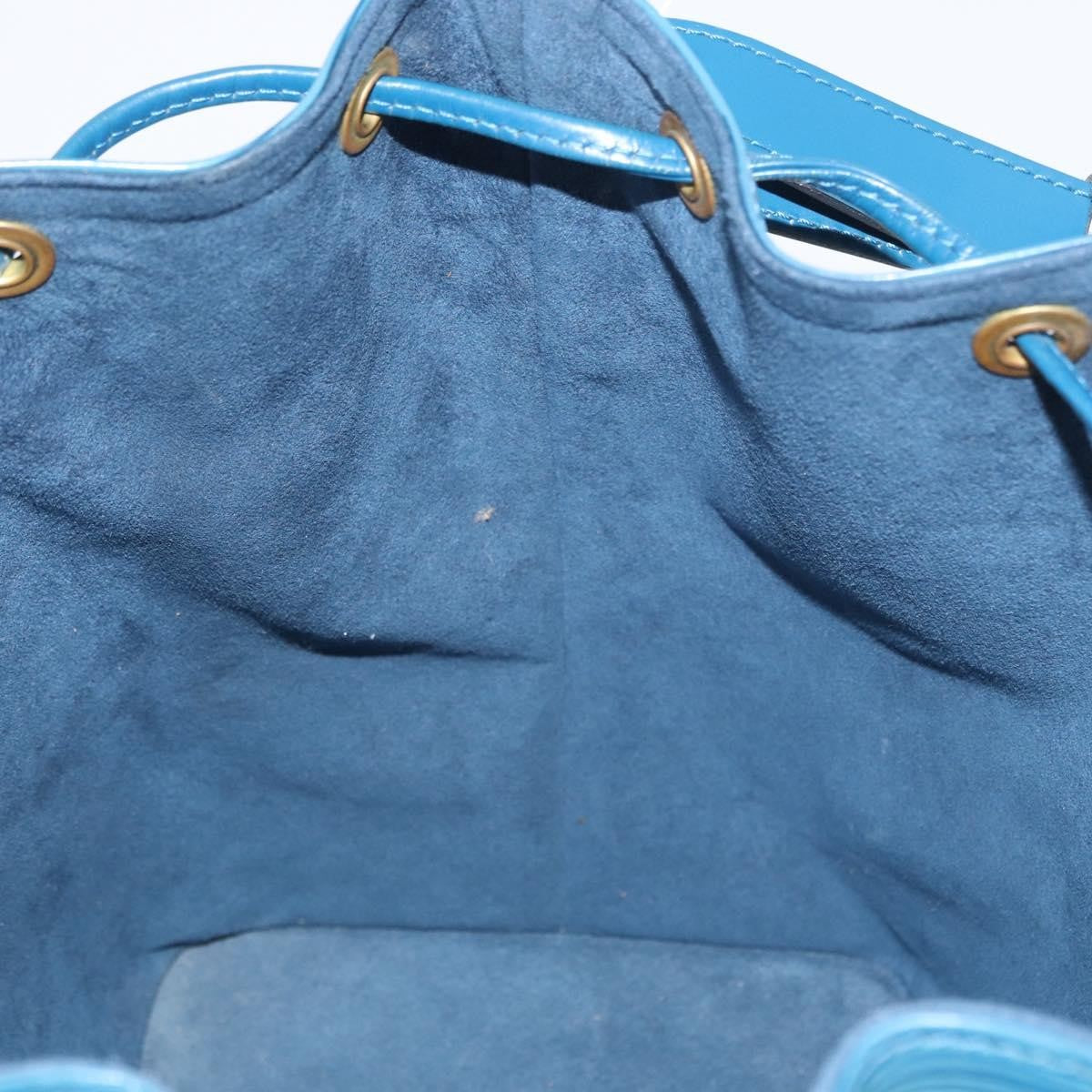 Louis Vuitton Petit Noe Handbag Epi Leather, BLUE, LEATHER, Shoulder bag
