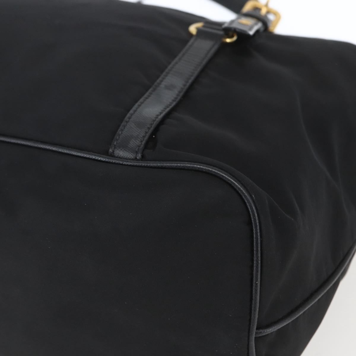 Prada Belted Tote Tessuto, BLACK, NYLON, Tote bag