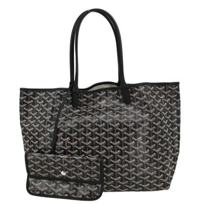 Goyard Saint Louis Tote Coated Canvas, Black, Canvas, Tote Bag