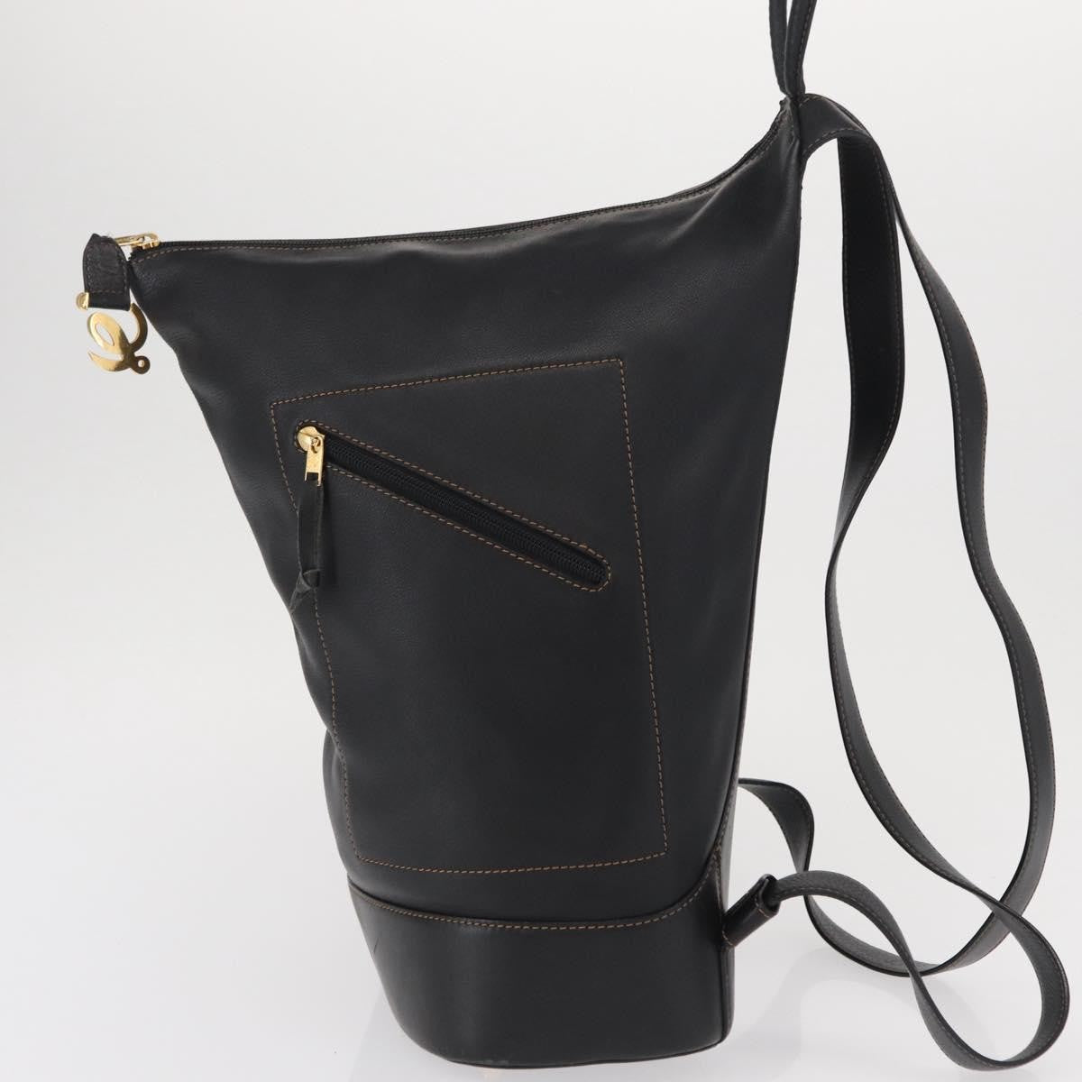 Loewe Anton Backpack Leather, Black, Leather, Backpack
