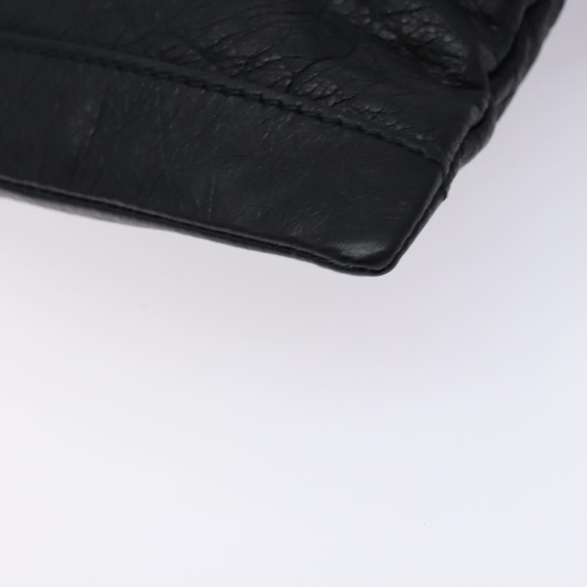Balenciaga Classic City Clip Pouch Leather, BLACK, LEATHER, Clutche & pouche