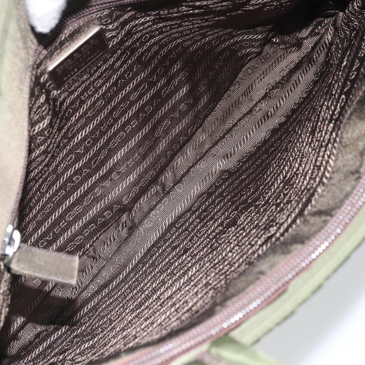 Prada Vintage Zip Handbag Tessuto, GREEN, NYLON, Handbag