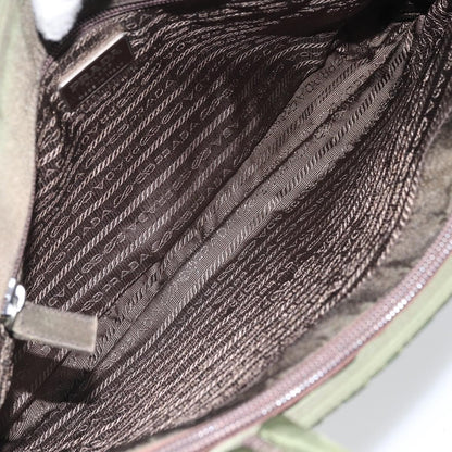 Prada Vintage Zip Handbag Tessuto, GREEN, NYLON, Handbag