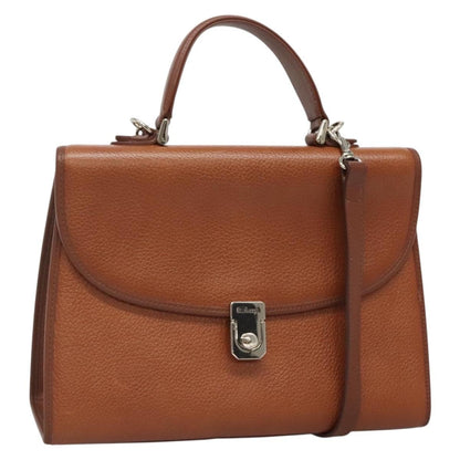 Burberry Vintage Handbag Leather, BROWN, LEATHER, Handbag