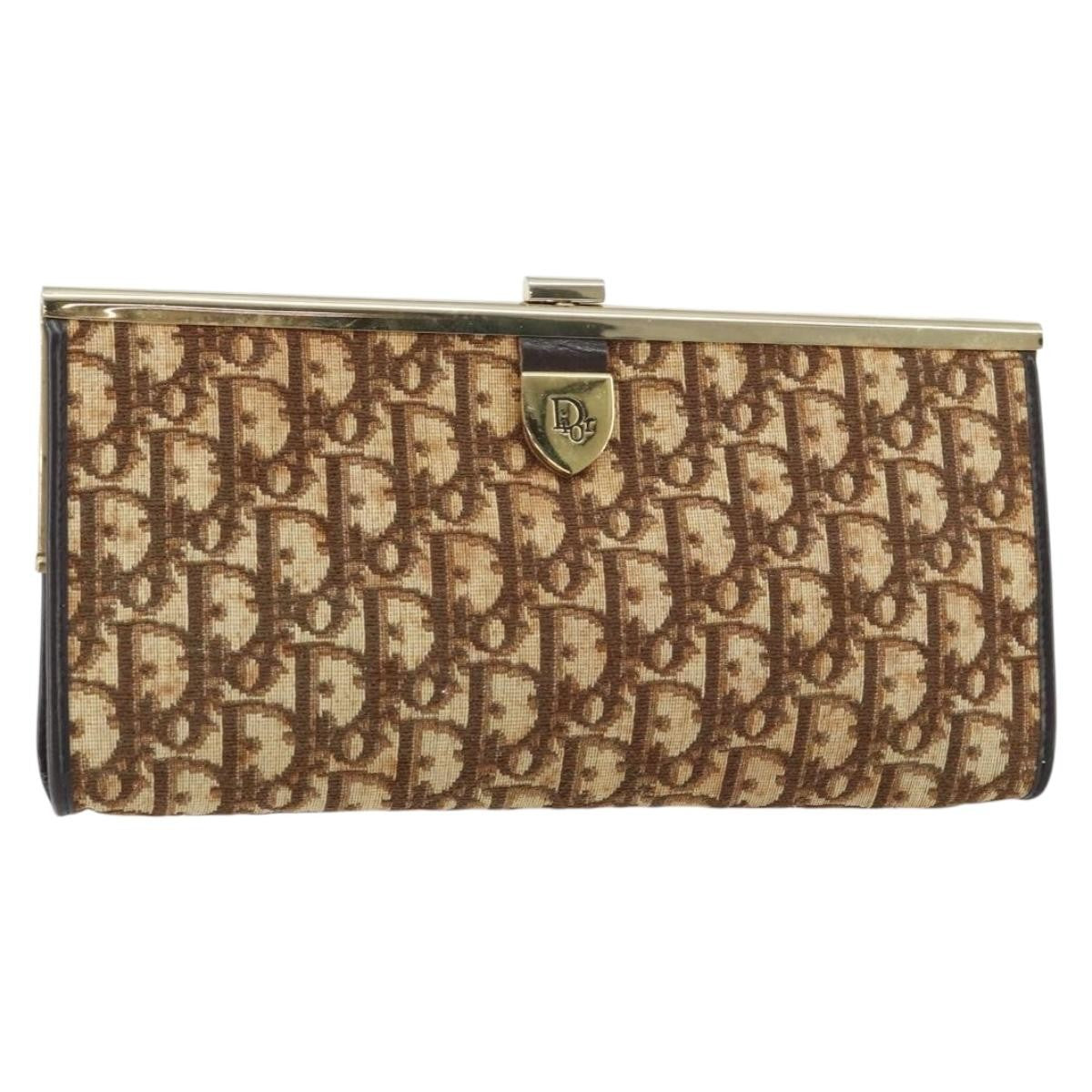 Christian Dior Vintage Trotter Pouch Diorissimo Canvas, BROWN, CANVAS, Clutche & pouche