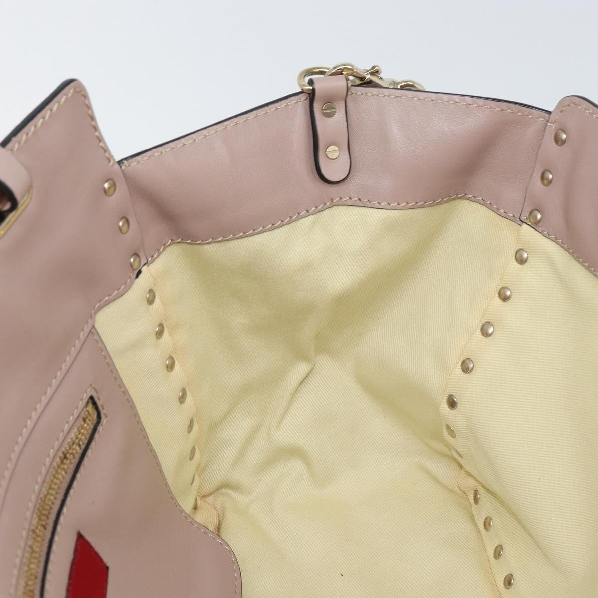 Valentino Garavani Rockstud Tote Soft Leather, PINK, LEATHER, Tote bag