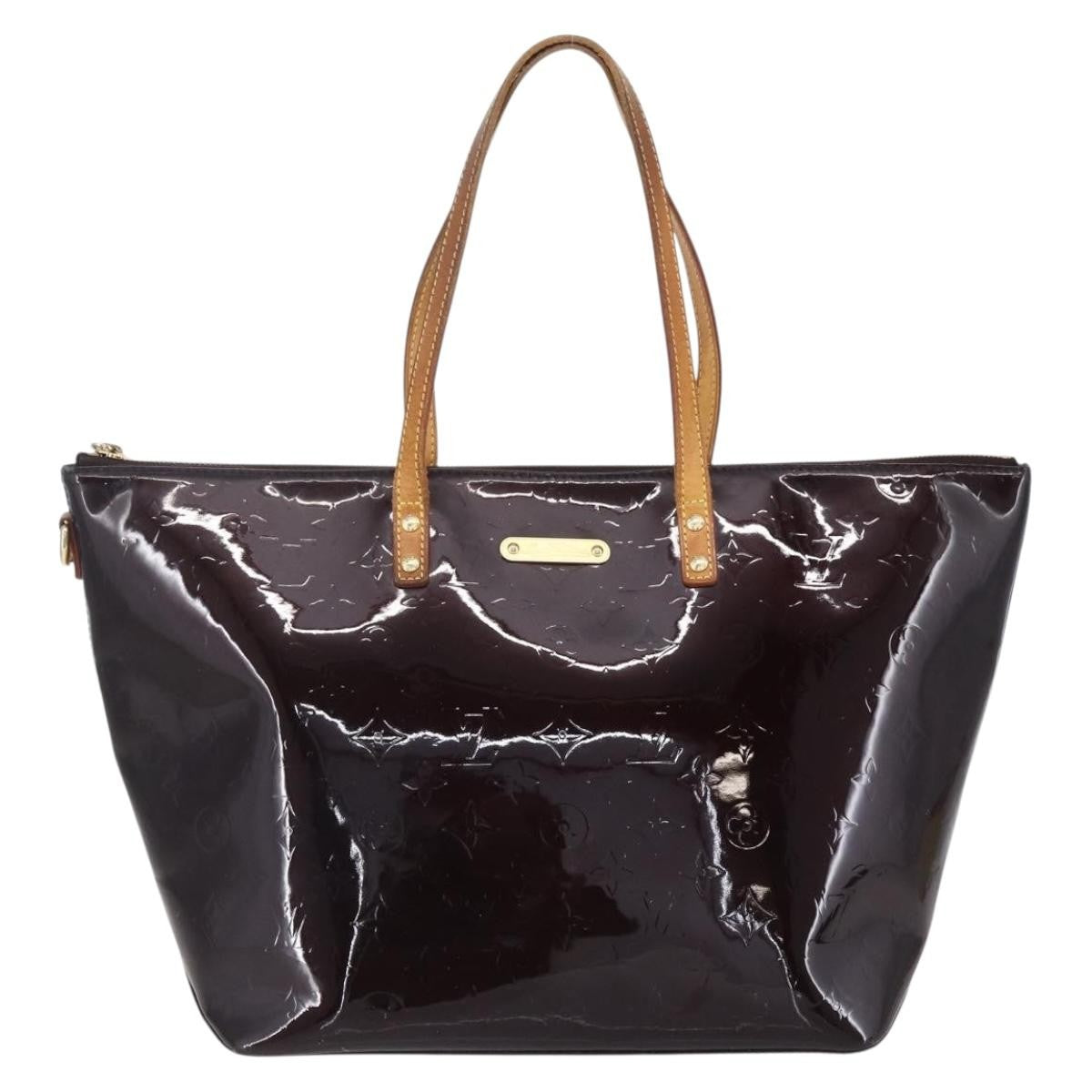 Louis Vuitton Bellevue Handbag Monogram Vernis, PURPLE, PATENT_LEATHER, Tote bag