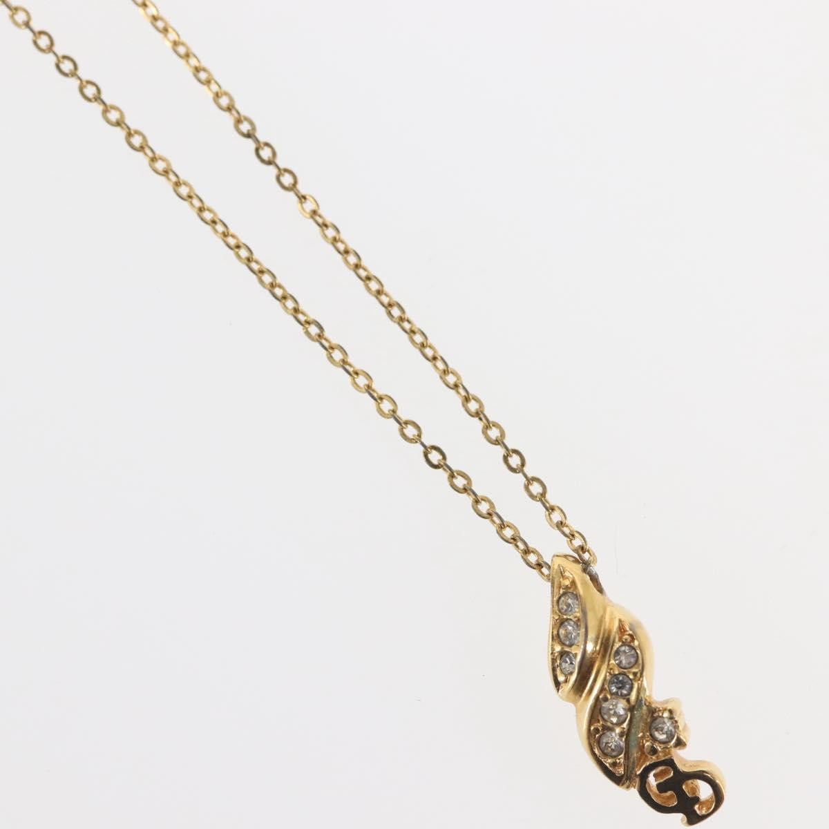 Christian Dior CD Pendant Necklace Gold-plated, GOLD, METAL, Necklace