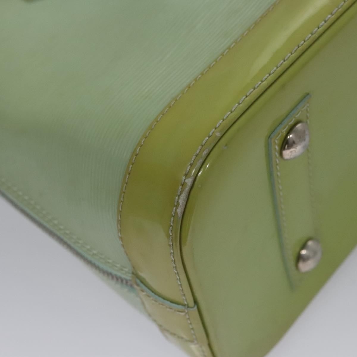 Louis Vuitton Alma Handbag Electric Epi Leather, GREEN, PATENT_LEATHER, Handbag