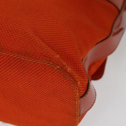 Celine Shoulder Bag Canvas, ORANGE, CANVAS, Shoulder bag