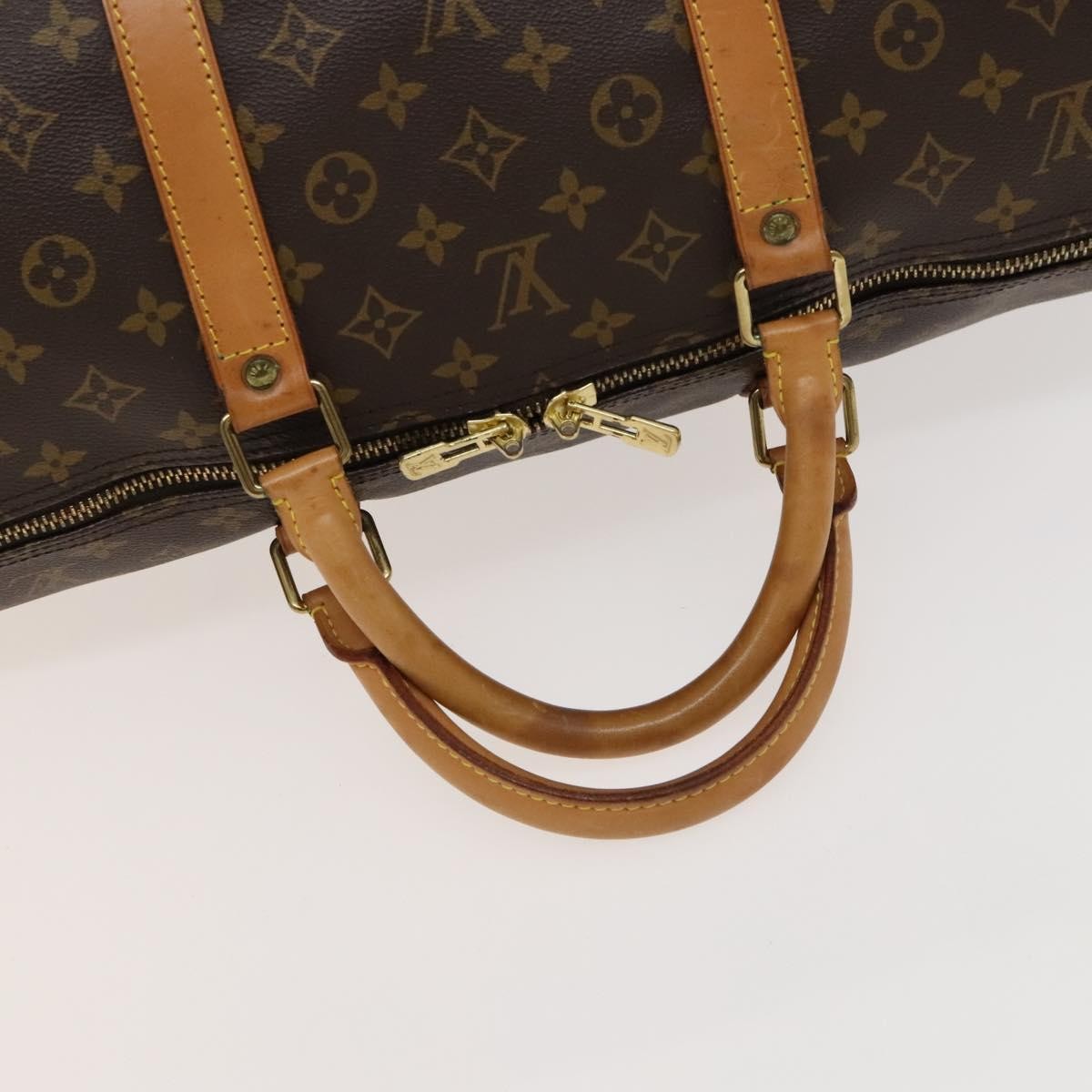 Louis Vuitton Keepall Bag Monogram Canvas, BROWN, CANVAS, Travel bag